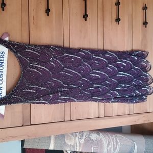 Purple sequined party dress